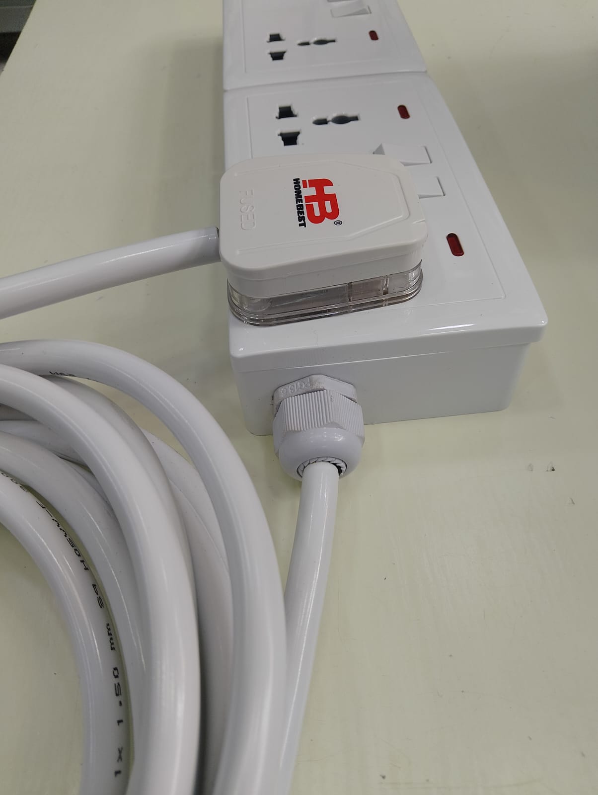 Title: Heavy-duty Custom Extension Lead | Dual Multi-socket With Customizable Cable Length
